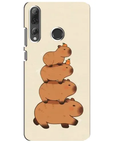 Чехол для Huawei P Smart Plus 2019 с картинкой «Башня из капибар»