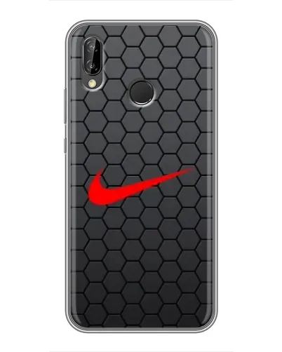 Чехол для Huawei P Smart Plus (Nova 3i, INE-LX1) с картинкой «Nike — карбоновая сетка»