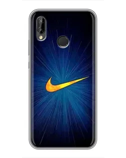 Чехол для Huawei P Smart Plus (Nova 3i, INE-LX1) с картинкой «Синий пульс Nike» Чехол для Huawei P Smart Plus (Nova 3i, INE-LX1) с картинкой «Синий пульс Nike»
