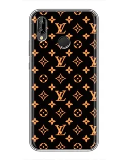 Чехол для Huawei P Smart Plus (Nova 3i, INE-LX1) с картинкой «Золотая монограмма LV»