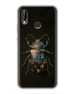 Чехол для Huawei P Smart Plus (Nova 3i, INE-LX1) с картинкой «LV — мраморный принт»