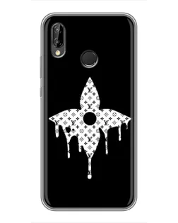 Чехол для Huawei P Smart Plus (Nova 3i, INE-LX1) с картинкой «Цветочная монограмма»