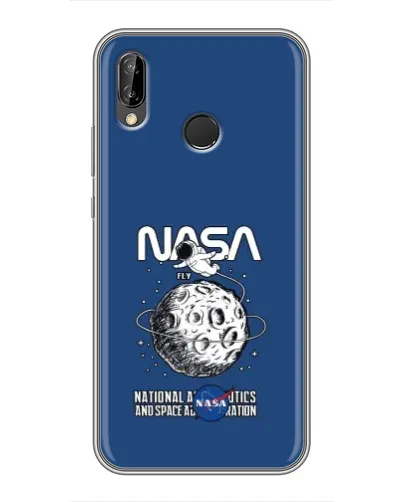 Чехол для Huawei P Smart Plus (Nova 3i, INE-LX1) с картинкой «NASA — лунная миссия»