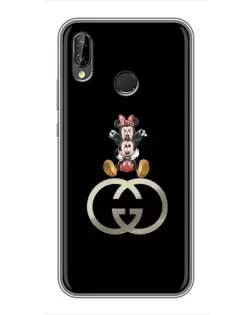 Чехол для Huawei P Smart Plus (Nova 3i, INE-LX1) с картинкой «Минни Маус на лого»