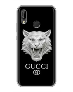 Чехол для Huawei P Smart Plus (Nova 3i, INE-LX1) с картинкой «Gucci — серебряный лев»