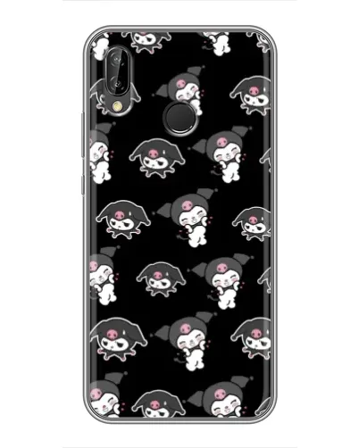 Чехол для Huawei P Smart Plus (Nova 3i, INE-LX1) с картинкой «Черный паттерн Kuromi» Чехол для Huawei P Smart Plus (Nova 3i, INE-LX1) с картинкой «Черный паттерн Kuromi»