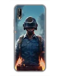 Чехол для Huawei P Smart Plus (Nova 3i, INE-LX1) с картинкой «PUBG — реалистичный герой»