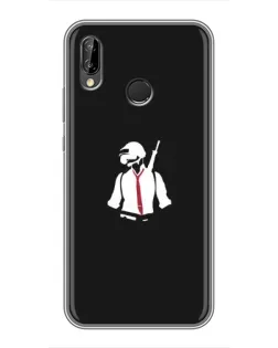 Чехол для Huawei P Smart Plus (Nova 3i, INE-LX1) с картинкой «PUBG — силуэт воина»