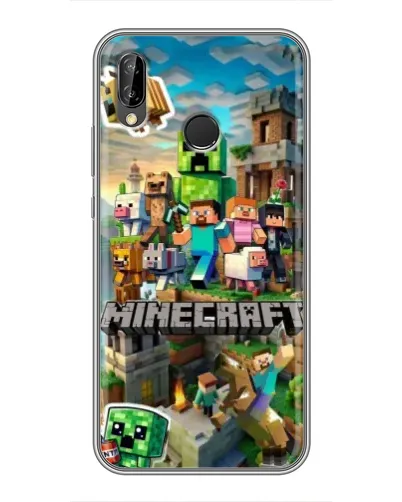 Чехол для Huawei P Smart Plus (Nova 3i, INE-LX1) с картинкой «Замок Minecraft»