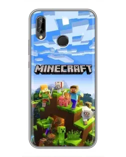 Чехол для Huawei P Smart Plus (Nova 3i, INE-LX1) с картинкой «Minecraft классический мир»