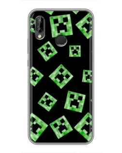 Чехол для Huawei P Smart Plus (Nova 3i, INE-LX1) с картинкой «Паттерн с криперами»