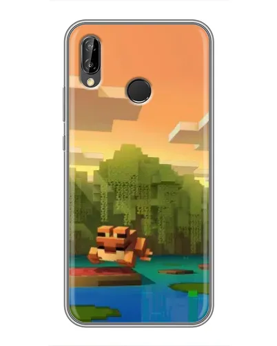 Чехол для Huawei P Smart Plus (Nova 3i, INE-LX1) с картинкой «Майнкрафт закат солнца»