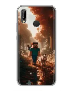 Чехол для Huawei P Smart Plus (Nova 3i, INE-LX1) с картинкой «Стив в лесу»