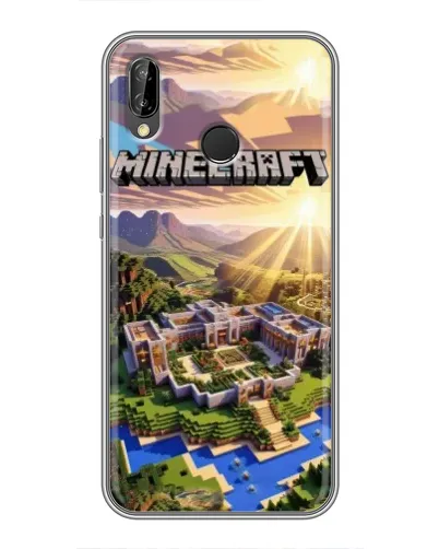 Чехол для Huawei P Smart Plus (Nova 3i, INE-LX1) с картинкой «Minecraft панорама»