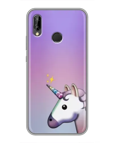 Чехол для Huawei P Smart Plus (Nova 3i, INE-LX1) с картинкой «Единорог градиент»