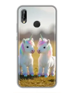 Чехол для Huawei P Smart Plus (Nova 3i, INE-LX1) с картинкой «Пара единорогов»