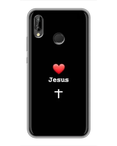 Чехол для Huawei P Smart Plus (Nova 3i, INE-LX1) с картинкой «Сердце - Jesus»