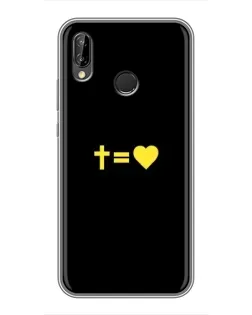 Чехол для Huawei P Smart Plus (Nova 3i, INE-LX1) с картинкой «Сердце и Крест»