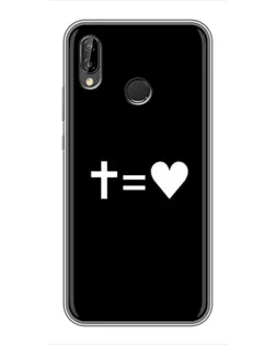 Чехол для Huawei P Smart Plus (Nova 3i, INE-LX1) с картинкой «Крест и Сердце»