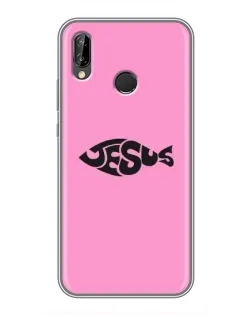 Чехол для Huawei P Smart Plus (Nova 3i, INE-LX1) с картинкой «Розовый символ  Jesus»