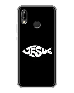 Чехол для Huawei P Smart Plus (Nova 3i, INE-LX1) с картинкой «Рыба Jesus»