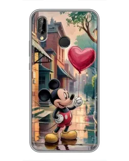 Чехол для Huawei P Smart Plus (Nova 3i, INE-LX1) с картинкой «Микки и шарик-сердце»