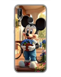 Чехол для Huawei P Smart Plus (Nova 3i, INE-LX1) с картинкой «Микки садовод»