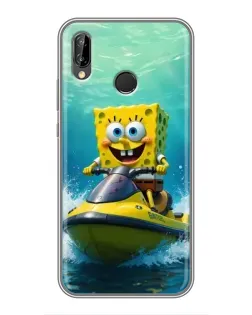 Чехол для Huawei P Smart Plus (Nova 3i, INE-LX1) с картинкой «Спанч Боб на гидроцикле» Чехол для Huawei P Smart Plus (Nova 3i, INE-LX1) с картинкой «Спанч Боб на гидроцикле»