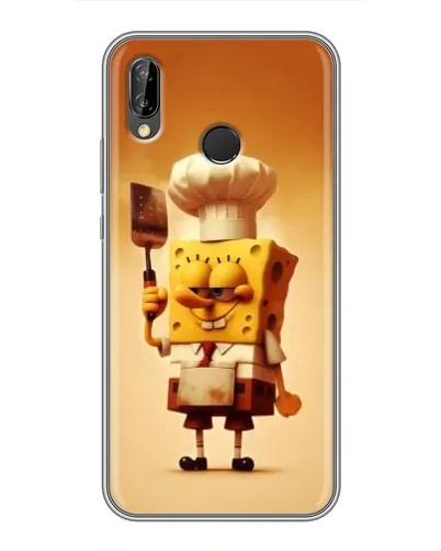 Чехол для Huawei P Smart Plus (Nova 3i, INE-LX1) с картинкой «Губка Боб повар»
