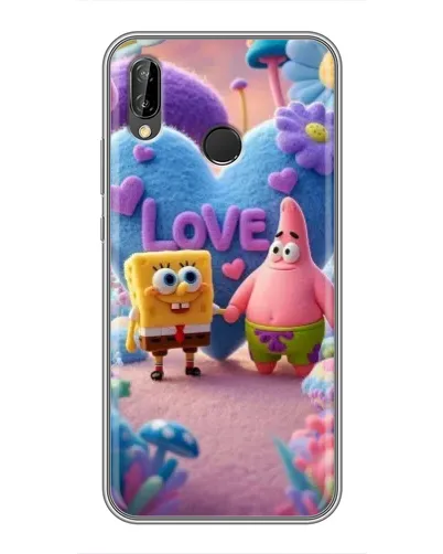 Чехол для Huawei P Smart Plus (Nova 3i, INE-LX1) с картинкой «Губка Боб Патрик»