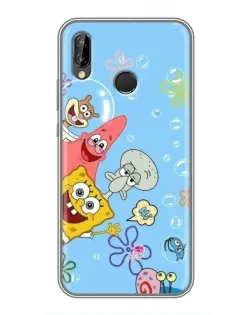 Чехол для Huawei P Smart Plus (Nova 3i, INE-LX1) с картинкой «Веселые пузырьки»