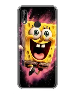 Чехол для Huawei P Smart Plus (Nova 3i, INE-LX1) с картинкой «Взрывной Спанч Боб»