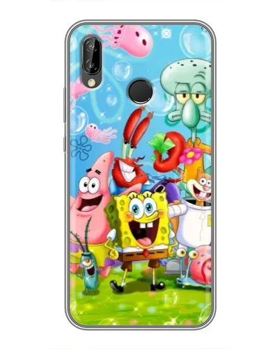 Чехол для Huawei P Smart Plus (Nova 3i, INE-LX1) с картинкой «Губка Боб и друзья» Чехол для Huawei P Smart Plus (Nova 3i, INE-LX1) с картинкой «Губка Боб и друзья»