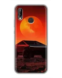 Чехол для Huawei P Smart Plus (Nova 3i, INE-LX1) с картинкой «Cybertruck на Марсе»