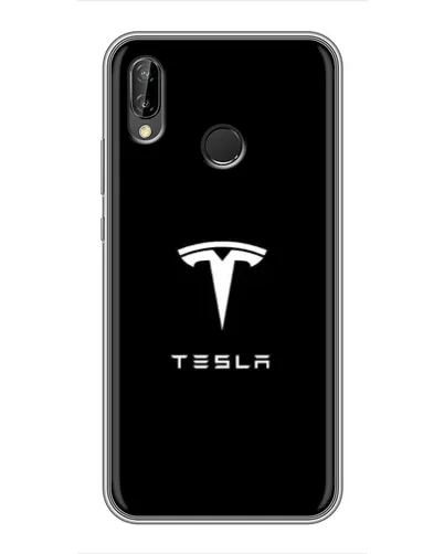 Чехол для Huawei P Smart Plus (Nova 3i, INE-LX1) с картинкой «Tesla White Logo» Чехол для Huawei P Smart Plus (Nova 3i, INE-LX1) с картинкой «Tesla White Logo»