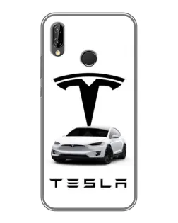 Чехол для Huawei P Smart Plus (Nova 3i, INE-LX1) с картинкой «Tesla White Style»