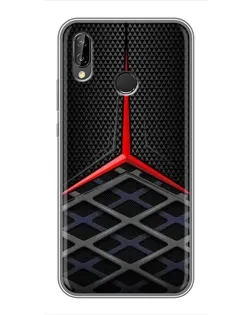 Чехол для Huawei P Smart Plus (Nova 3i, INE-LX1) с картинкой «Mercedes Carbon Grid»