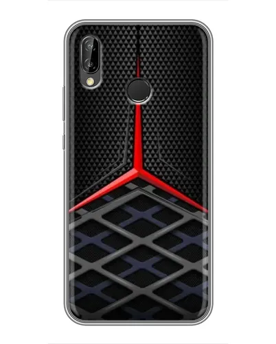 Чехол для Huawei P Smart Plus (Nova 3i, INE-LX1) с картинкой «Mercedes Carbon Grid»