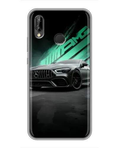 Чехол для Huawei P Smart Plus (Nova 3i, INE-LX1) с картинкой «Темный Mercedes AMG»