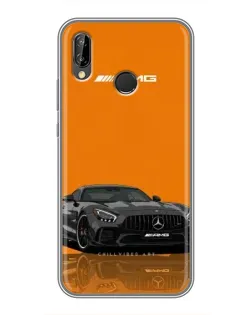 Чехол для Huawei P Smart Plus (Nova 3i, INE-LX1) с картинкой «Оранжевый Mercedes AMG»