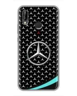Чехол для Huawei P Smart Plus (Nova 3i, INE-LX1) с картинкой «Mercedes — бирюзовый акцент»