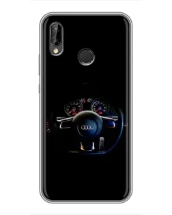 Чехол для Huawei P Smart Plus (Nova 3i, INE-LX1) с картинкой «Салон Audi — руль» Чехол для Huawei P Smart Plus (Nova 3i, INE-LX1) с картинкой «Салон Audi — руль»