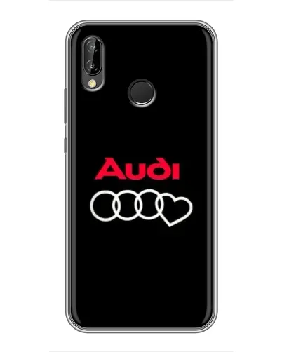 Чехол для Huawei P Smart Plus (Nova 3i, INE-LX1) с картинкой «Логотип Audi Heart»