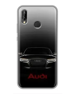 Чехол для Huawei P Smart Plus (Nova 3i, INE-LX1) с картинкой «Audi — градиентный контур»