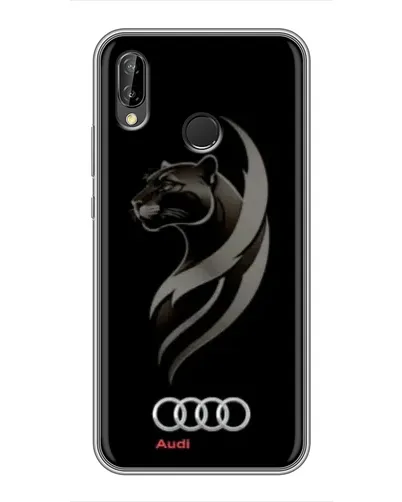 Чехол для Huawei P Smart Plus (Nova 3i, INE-LX1) с картинкой «Графика — пантера и Audi»