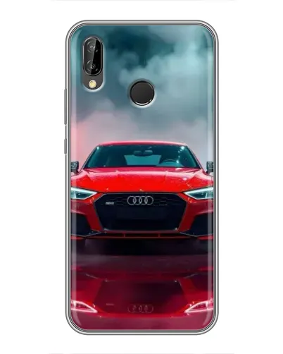Чехол для Huawei P Smart Plus (Nova 3i, INE-LX1) с картинкой «Audi RS — красный стиль»