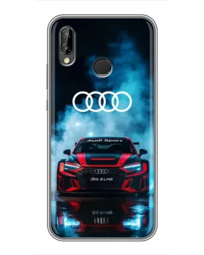 Чехол для Huawei P Smart Plus (Nova 3i, INE-LX1) с картинкой «Audi Sport — неон»