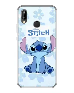 Чехол для Huawei P Smart Plus (Nova 3i, INE-LX1) с картинкой «Stitch среди цветов»