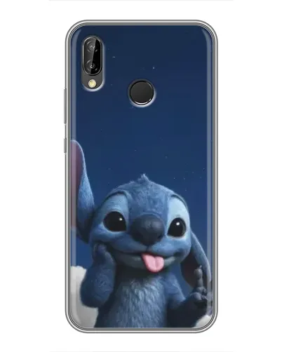 Чехол для Huawei P Smart Plus (Nova 3i, INE-LX1) с картинкой «Стич в облаках»