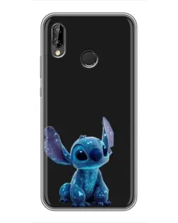 Чехол для Huawei P Smart Plus (Nova 3i, INE-LX1) с картинкой «Стич на черном»